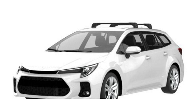 Аеродинамични алуминиеви греди Cruz Airo FUSE Dark за Toyota Corolla комби модел от 2019 година и нагоре с плътни надлъжни греди