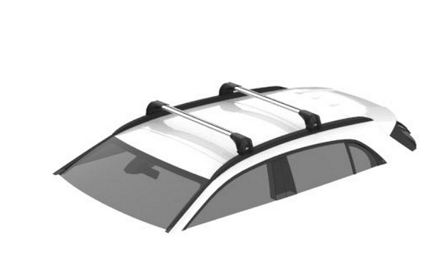 Аеродинамични алуминиеви греди Cruz Airo FUSE за Kia EV3 модел от 2023 година и нагоре с плътни надлъжни греди