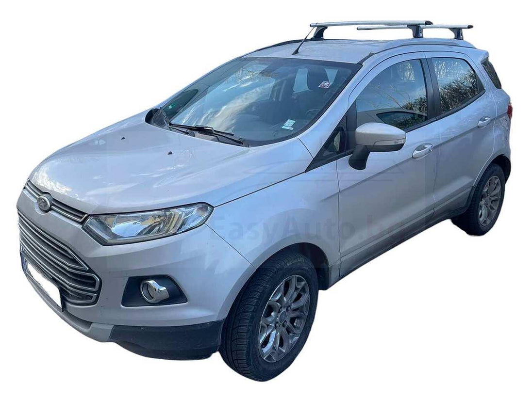 Сиви аеродинамични алуминиеви греди Cruz Airo за Ford EcoSport модел от 2013 година и нагоре с плътно вградени надлъжни греди