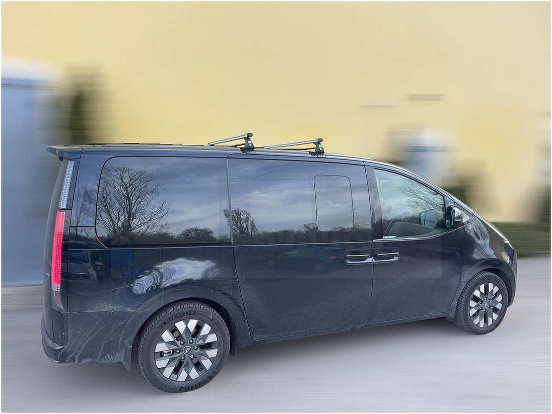 Аеродинамични алуминиеви греди CRUZ Alu Cargo AF за Hyundai Staria модел от 2022 година без надлъжни греди