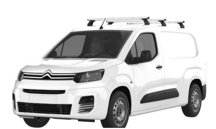 Аеродинамични алуминиеви греди CRUZ Alu Cargo AF за Citroen Berlingo и Peugeot Partner от 1996 до 2008 година без надлъжни греди