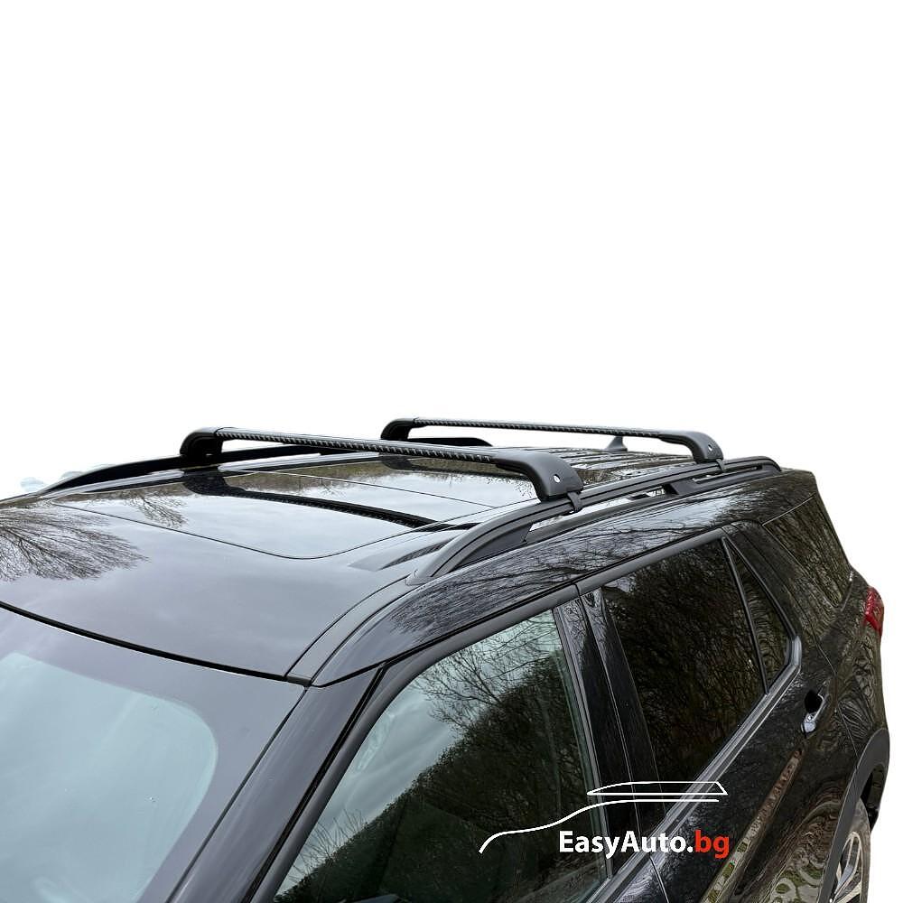 Аеродинамични Черни алуминиеви товарни греди Silenzio CX за Ford Explorer от 06/2020 до 11/2023 година