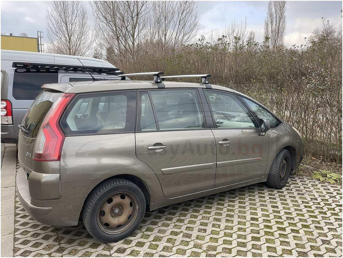 Алуминиеви греди Cruz Oplus за Citroen C4 Grand Picasso модел 2006 до 2013 година БЕЗ надлъжни греди на тавана