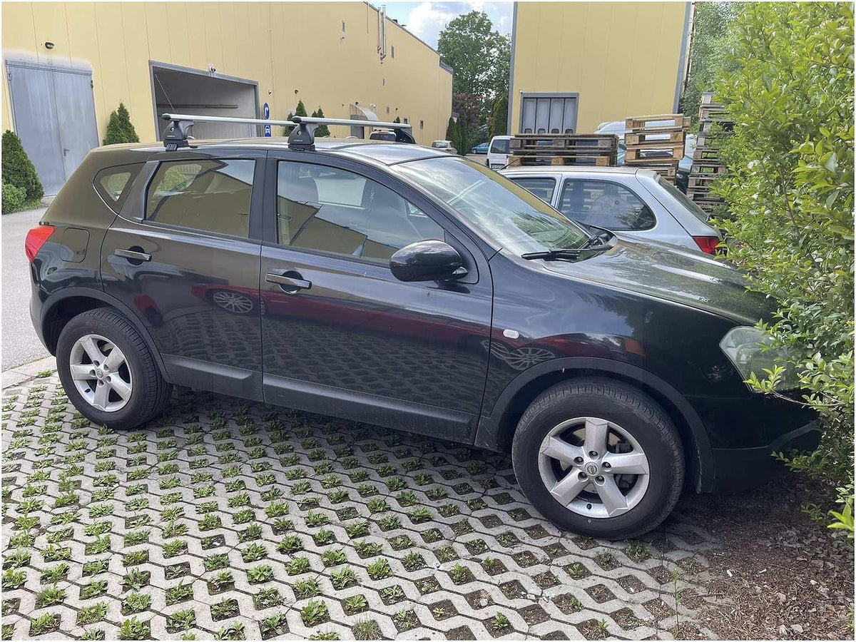 Алуминиеви греди EVOS ALUMIA за Nissan Qashqai модел от 2006 до 2014 година без надлъжни греди