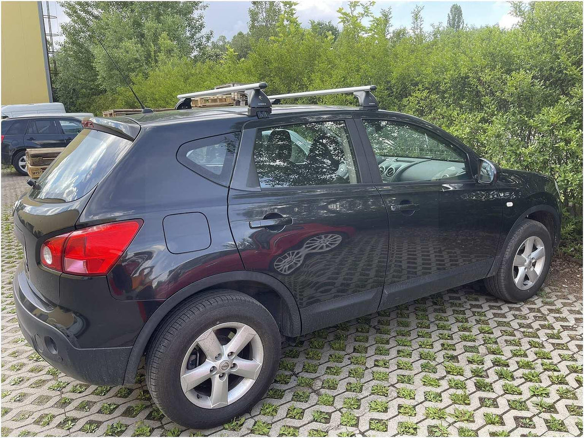 Алуминиеви греди EVOS ALUMIA за Nissan Qashqai модел от 2006 до 2014 година без надлъжни греди