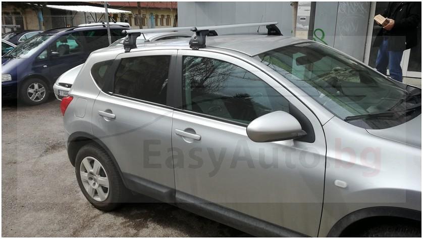 Алуминиеви греди EVOS ALUMIA за Nissan Qashqai модел от 2006 до 2014 година без надлъжни греди