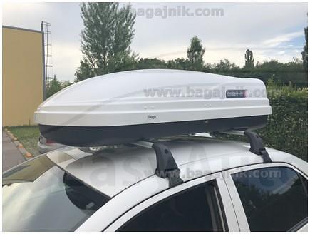 Багажник за кола - Автобокс Modula WeGo 450 Бял гланц