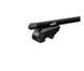 Черни 108 см. алуминиеви напречни греди HAKR Alu за коли с вградени надлъжни греди