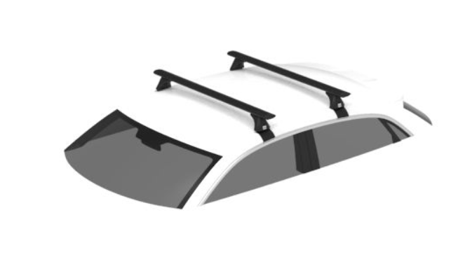 Черни Аеродинамични Алуминиеви греди Cruz Airo Dark T за Omoda 5 модел от 2024 година и нагоре с гол таван