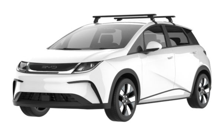 Черни Аеродинамични Алуминиеви греди Cruz Airo Dark T за BYD Dolphin модел от 2024 година и нагоре с гол таван