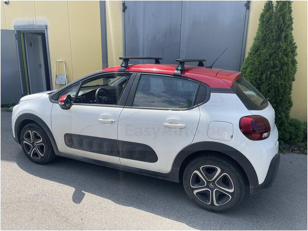 Черни aеродинамични aлуминиеви греди Cruz Airo Dark T за Citroen C3 модел от 2017 година и нагоре