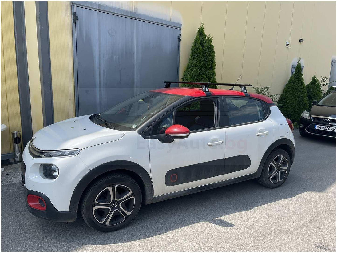 Черни aеродинамични aлуминиеви греди Cruz Airo Dark T за Citroen C3 модел от 2017 година и нагоре