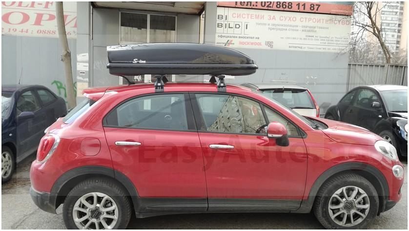 Черни Аеродинамични Алуминиеви греди Cruz Airo Dark T за FIAT 500X модел с гол таван