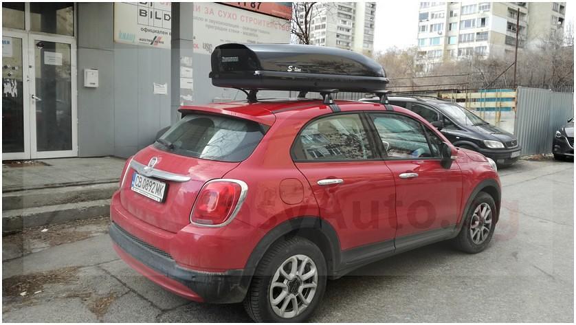 Черни Аеродинамични Алуминиеви греди Cruz Airo Dark T за FIAT 500X модел с гол таван