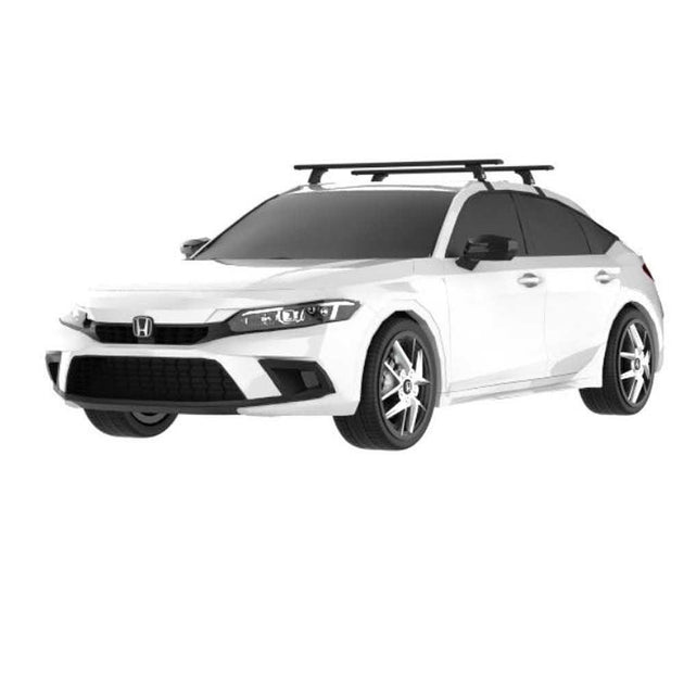 Черни Аеродинамични Алуминиеви греди Cruz Airo Dark T за Honda Civic Хечбек модел от 2022 година и нагоре