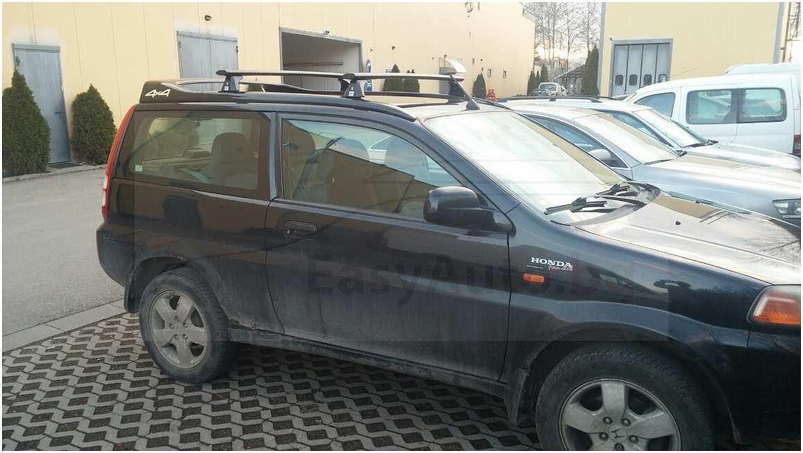 Черни Аеродинамични Алуминиеви греди Cruz Airo Dark за Honda HR-V модел 99-2005 година (със спойлер на тавана)