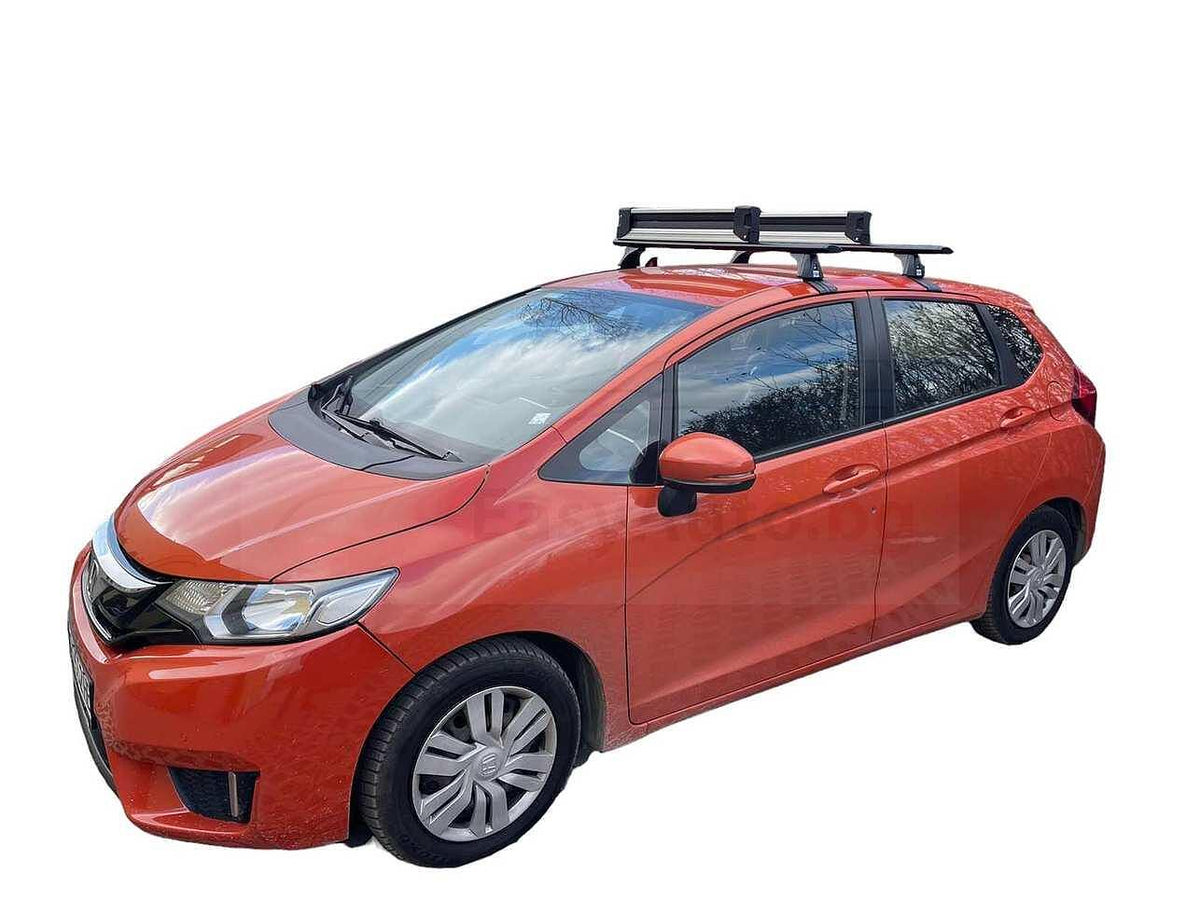 Черни Аеродинамични Алуминиеви греди Cruz Airo Dark T за Honda Jazz модел от 2014 до 2020 година