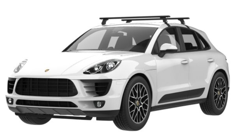 Черни Аеродинамични Алуминиеви греди Cruz Airo Dark T за Porsche Macan модел от 2024 година и нагоре с гол таван