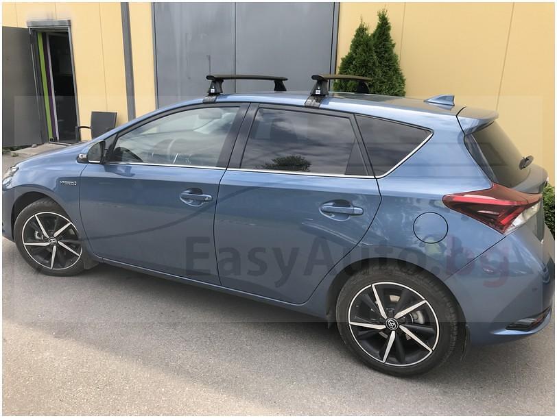 Черни Аеродинамични алуминиеви греди Cruz Airo Dark T за Toyota Auris Хечбек модел 2013 до 2019 година