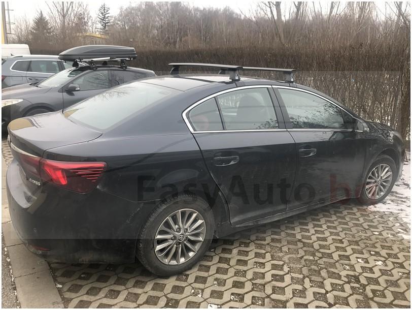 Черни Аеродинамични алуминиеви греди Cruz Airo Dark T за Toyota Avensis седан от 2009 до 2021 година