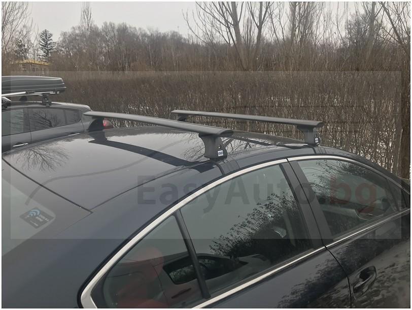 Черни Аеродинамични алуминиеви греди Cruz Airo Dark T за Toyota Avensis седан от 2009 до 2021 година