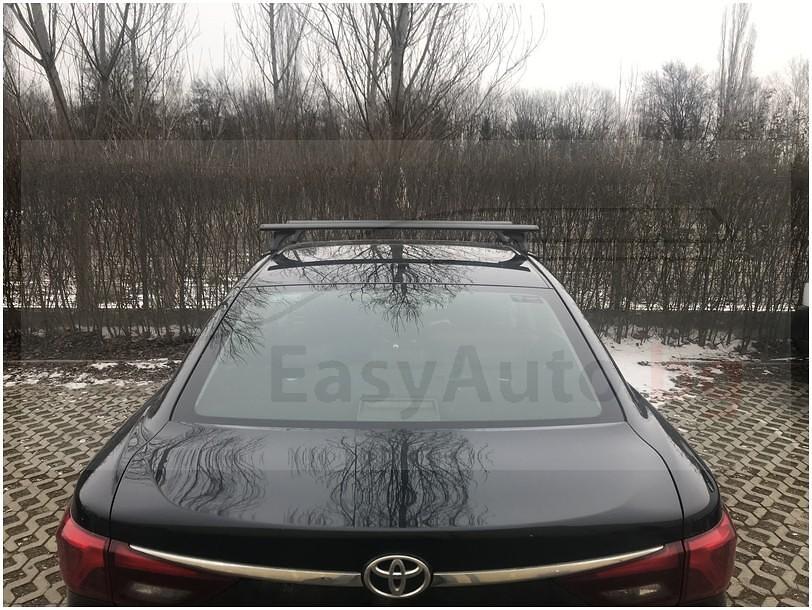 Черни Аеродинамични алуминиеви греди Cruz Airo Dark T за Toyota Avensis седан от 2009 до 2021 година