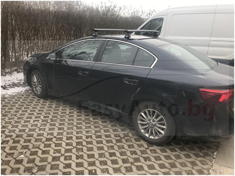 Черни Аеродинамични алуминиеви греди Cruz Airo Dark T за Toyota Avensis седан от 2009 до 2021 година