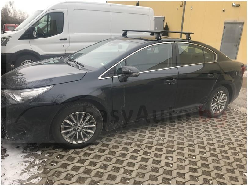 Черни Аеродинамични алуминиеви греди Cruz Airo Dark T за Toyota Avensis седан от 2009 до 2021 година