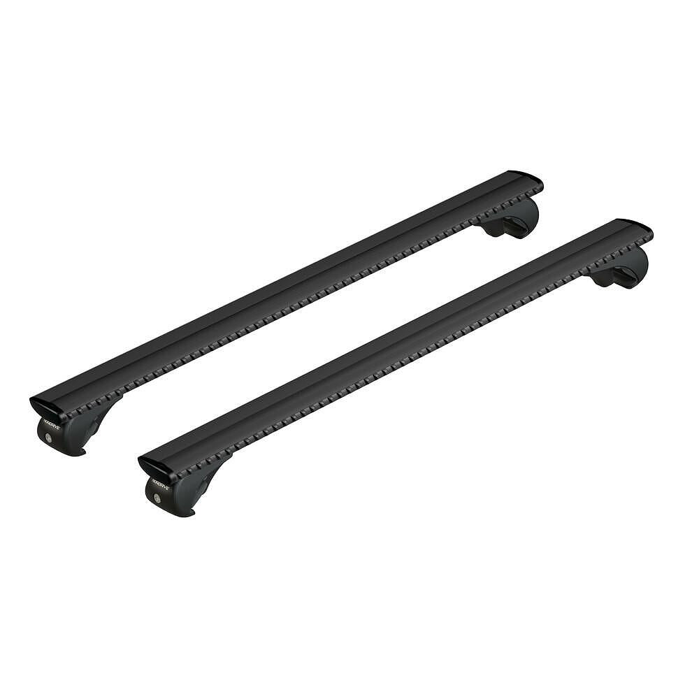Черни аеродинамични алуминиеви греди Nordrive RAIL SILENZIO Black 120 см. за автомобили с Вградени надлъжни греди