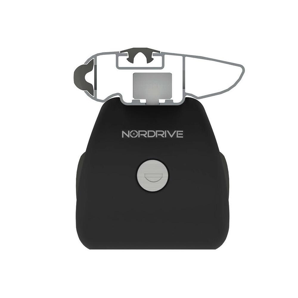 Черни аеродинамични алуминиеви греди Nordrive RAIL SILENZIO Black 120 см. за автомобили с Вградени надлъжни греди