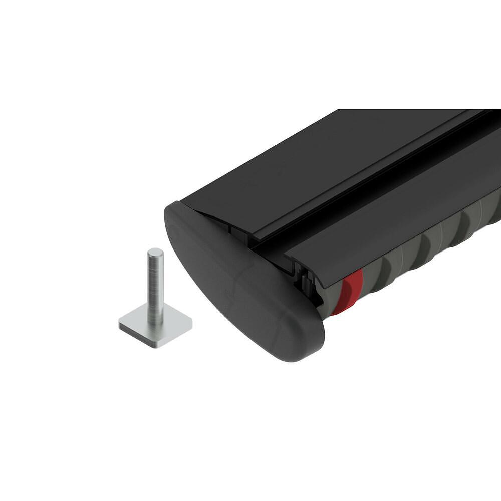 Черни аеродинамични алуминиеви греди Nordrive RAIL SILENZIO Black 127 см. за автомобили с Вградени надлъжни греди