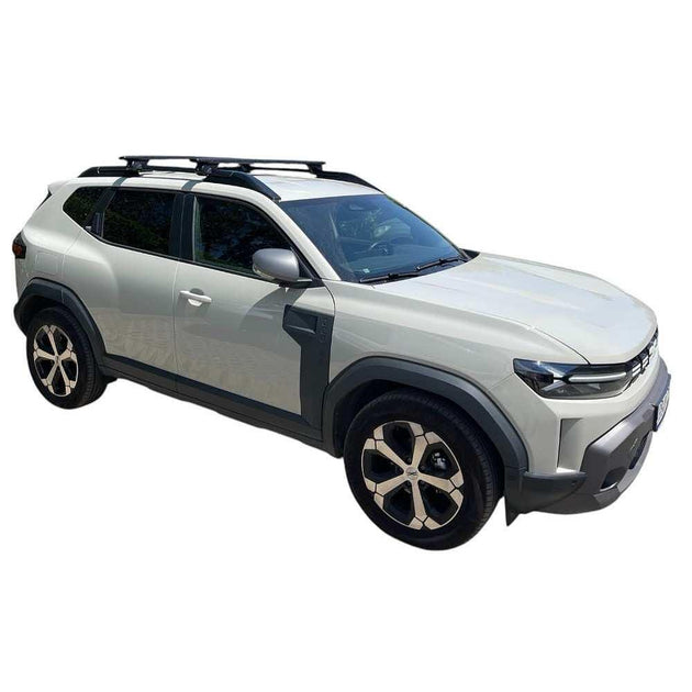 Черни аеродинамични алуминиеви греди Nordrive RAIL SILENZIO за Dacia Duster модел от 2024 година нагоре