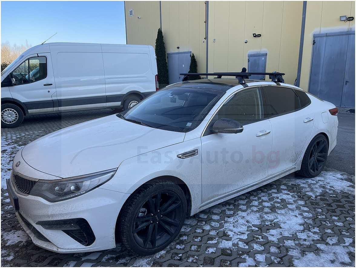 Черни аеродинамични алуминиеви греди за Kia Optima и K5 седан модел от 2016 година и нагоре