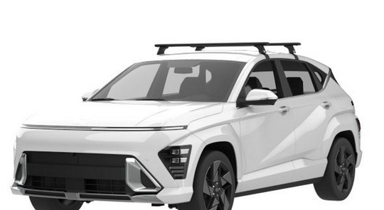 Черни аеродинамични греди Cruz Airo Dark за Hyundai Kona модел от 2023 година и нагоре без надлъжни греди