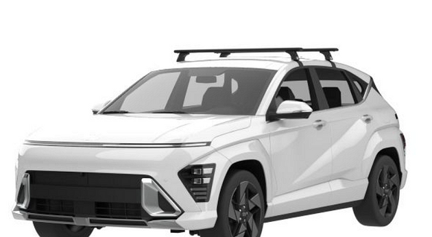 Черни аеродинамични греди Cruz Airo Dark за Hyundai Kona модел от 2023 година и нагоре без надлъжни греди