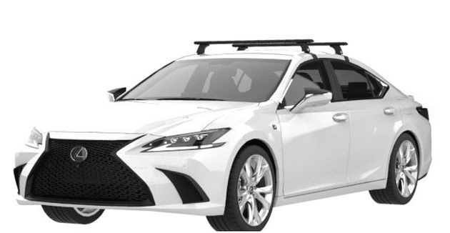 Черни аеродинамични греди Cruz Airo Dark за Lexus ES модел от 2018 година и нагоре