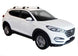 Черни аеродинамични греди Yakima Flush за Hyundai Tucson със стъклен таван от 2015 до 2017 година - модел с вградени надлъжни греди