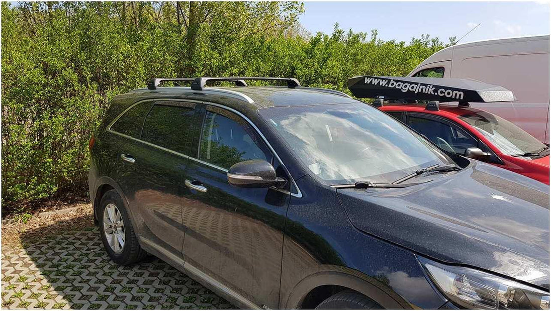 Черни Аеродинамични греди Yakima Flush за Kia Sorento от 2015 до 2020 година