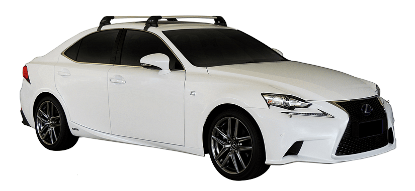 Черни аеродинамични греди Yakima Flush за LEXUS IS 250-300-350H модел след 2013 до 2024 година
