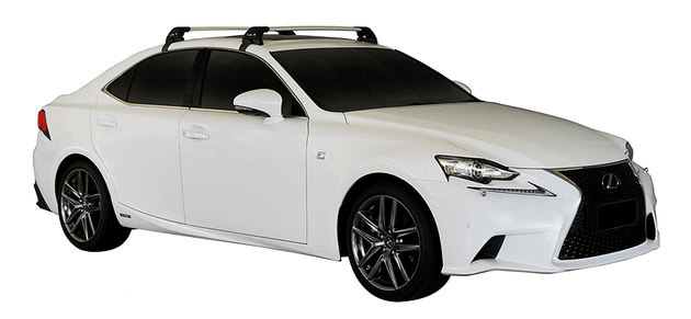 Черни аеродинамични греди Yakima Flush за LEXUS IS 250-300-350H модел след 2013 до 2024 година