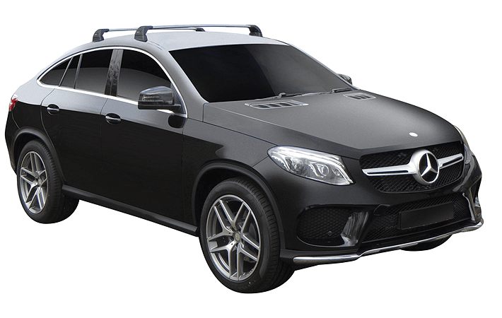 Черни аеродинамични греди Yakima Flush за Mercedes GLC Coupe C253 модел от 2018 година нагоре БЕЗ надлъжни греди