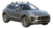 Черни аеродинамични греди Yakima Flush за Porsche Macan модел след 2014 до 2024 година с плътни вградени надлъжни греди