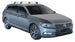 Черни аеродинамични греди Yakima Flush за VW Passat B8 и Alltrack Комби от 2014 до 2024 година с вградени надлъжни греди