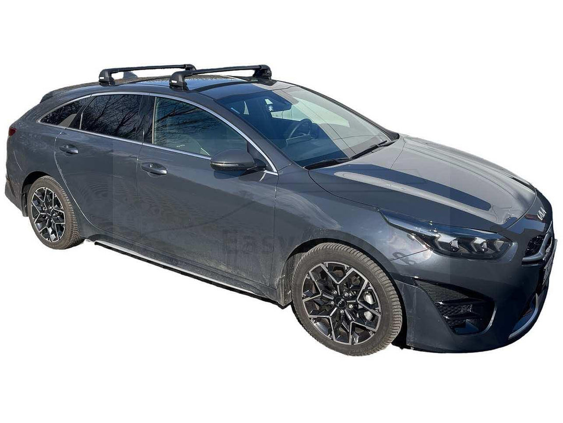 Черни аеродинамични товарни греди Thule EDGE 7207 Black за Kia ProCeed комби модел след 2019 година