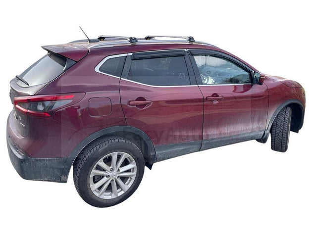 Черни аеродинамични товарни греди Turtle AIR1 за Nissan Qashqai (J11) от 2014 до 2021 година