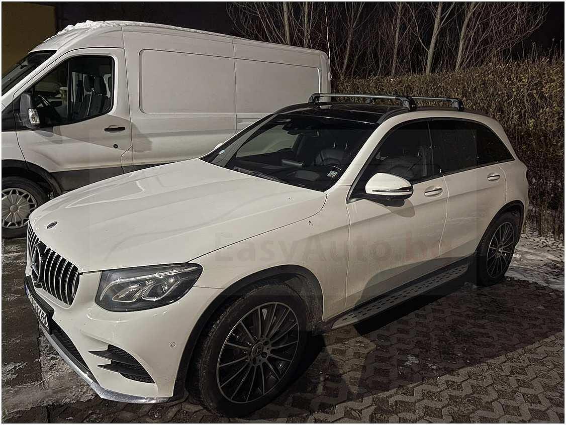 Черни аеродинамични товарни греди Turtle AIR2 за Mercedes GLC (X253) след 2015 година за коли с вградени надлъжни греди