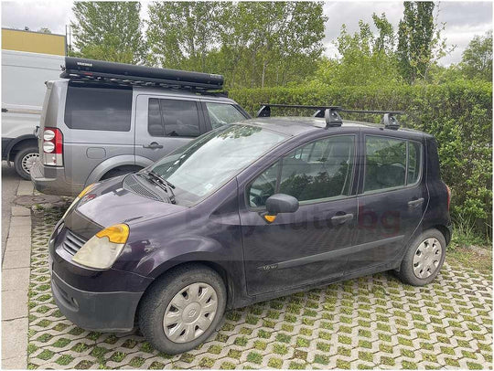 Черни Алуминиеви товарни греди за Renault Clio III Хечбек с 5 врати и Renault Modus