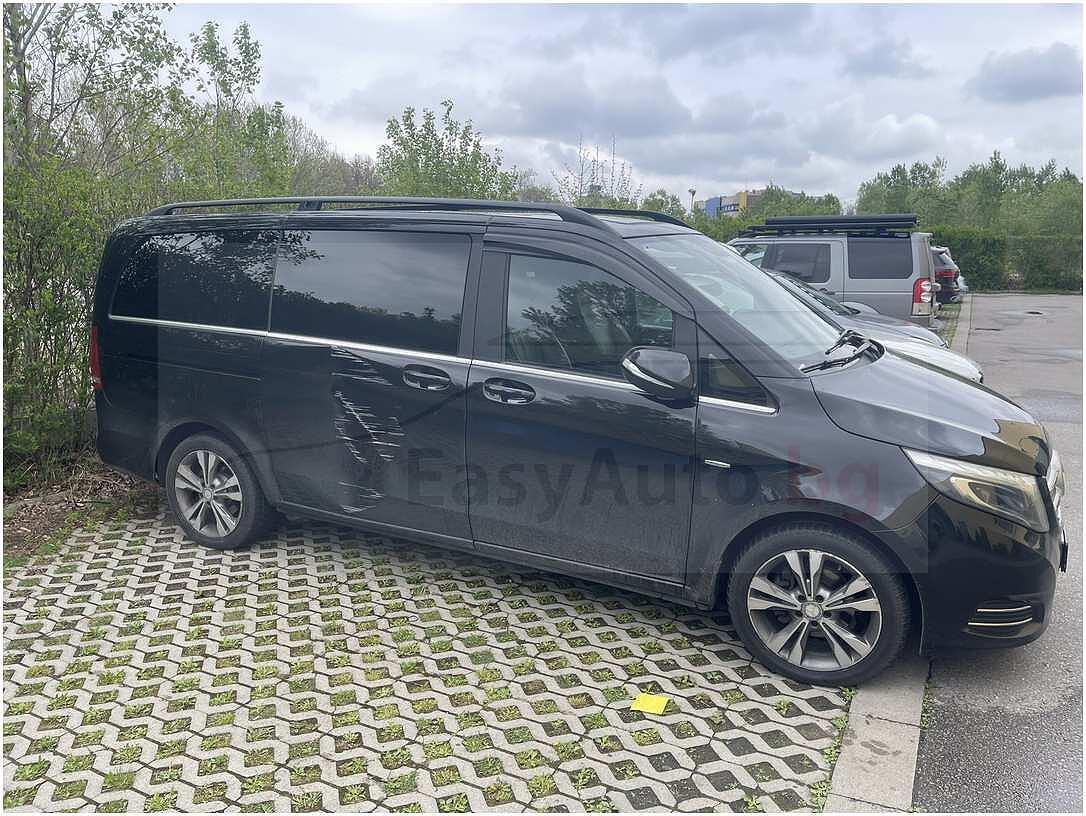 Черни надлъжни греди за Mercedes V-класа (Дълга база) модел от 2014 година и нагоре