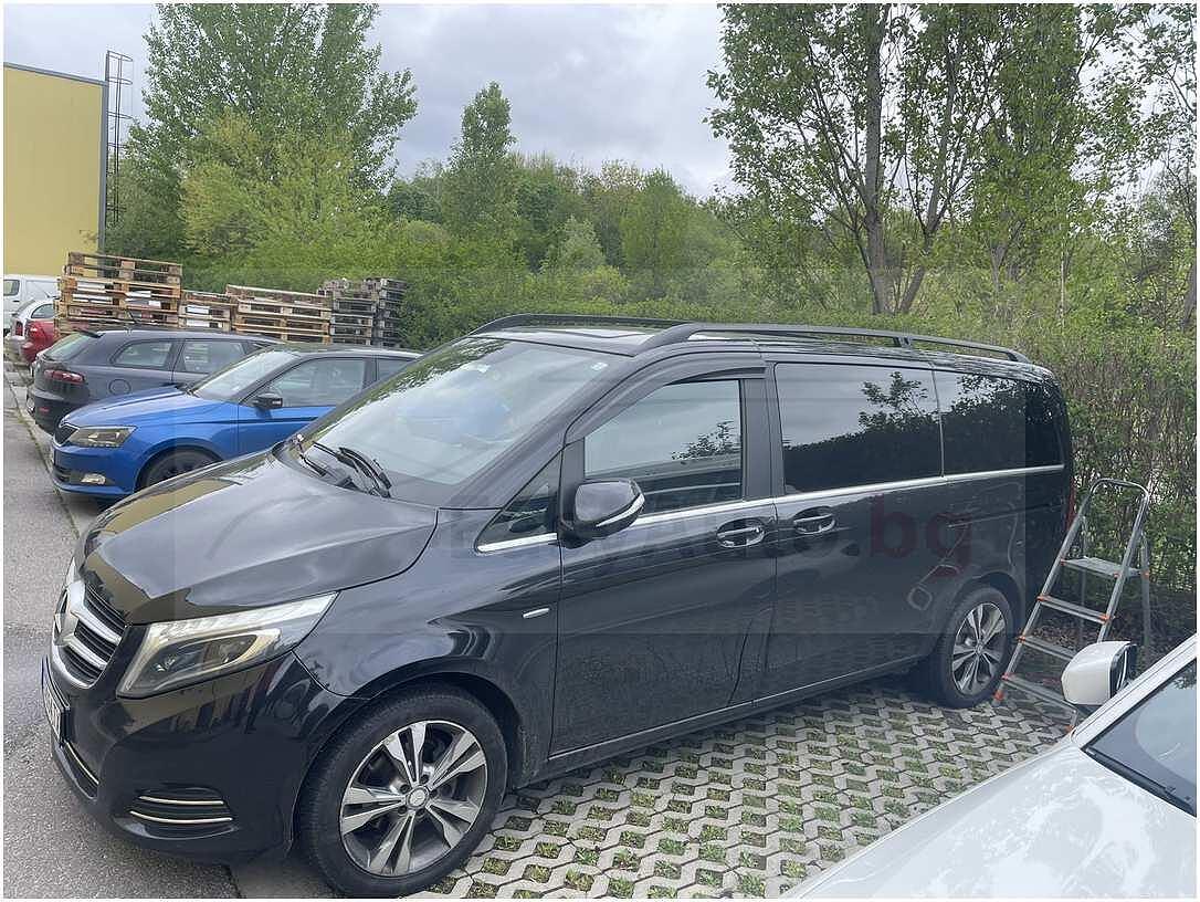 Черни надлъжни греди за Mercedes V-класа (Къса база) модел от 2014 година и нагоре