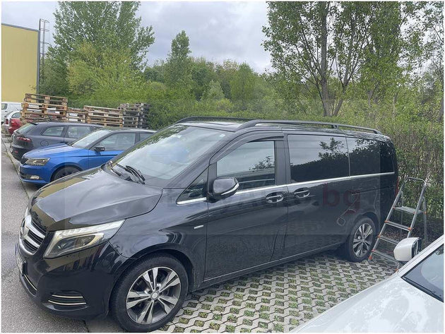 Черни надлъжни греди за Mercedes V-класа (Къса база) модел от 2014 година и нагоре